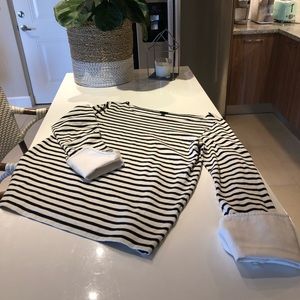 J. Crew Striped Shirt with awesome long cuffs sz M